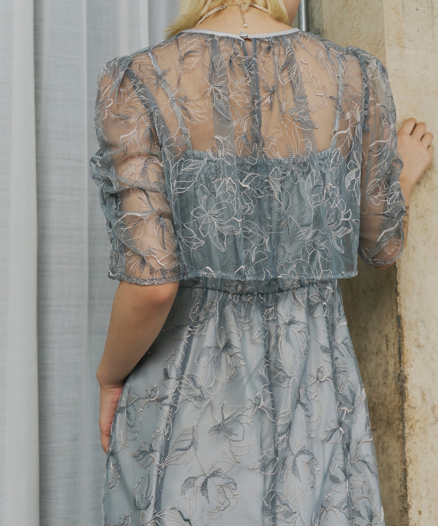 flower lace 2piece dress(0402-149) – ALTIERA