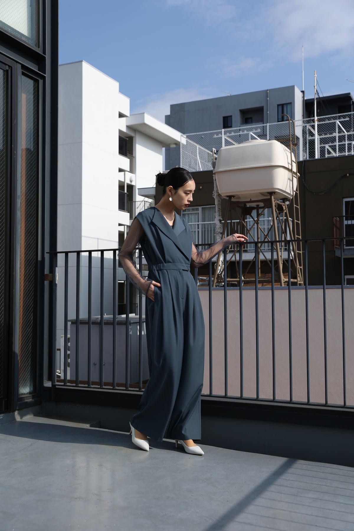 Standout collar all-in-pants(920‐1) – ALTIERA