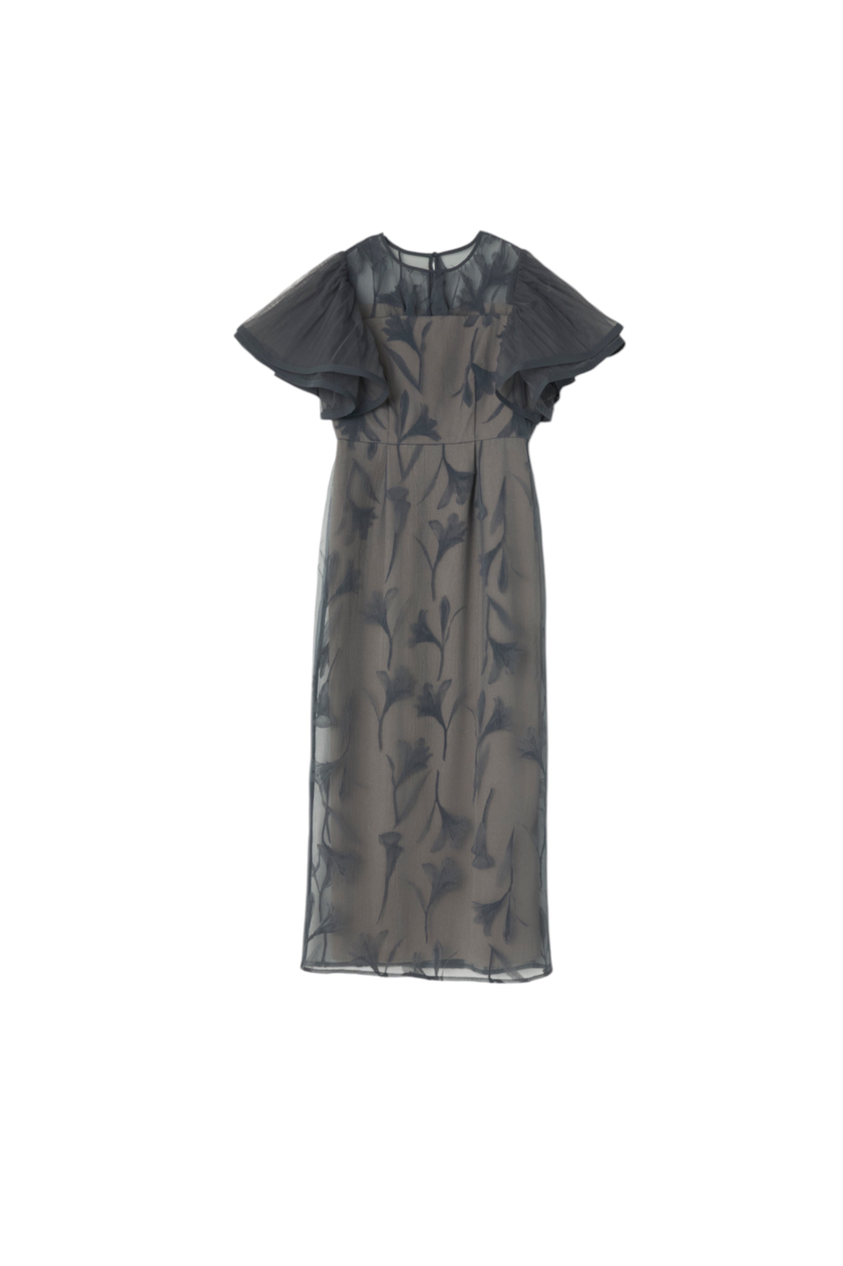 Circurar sleeve flower dress(9561-1) – ALTIERA Circurar sleeve flower dress(9561-1) – ALTIERA