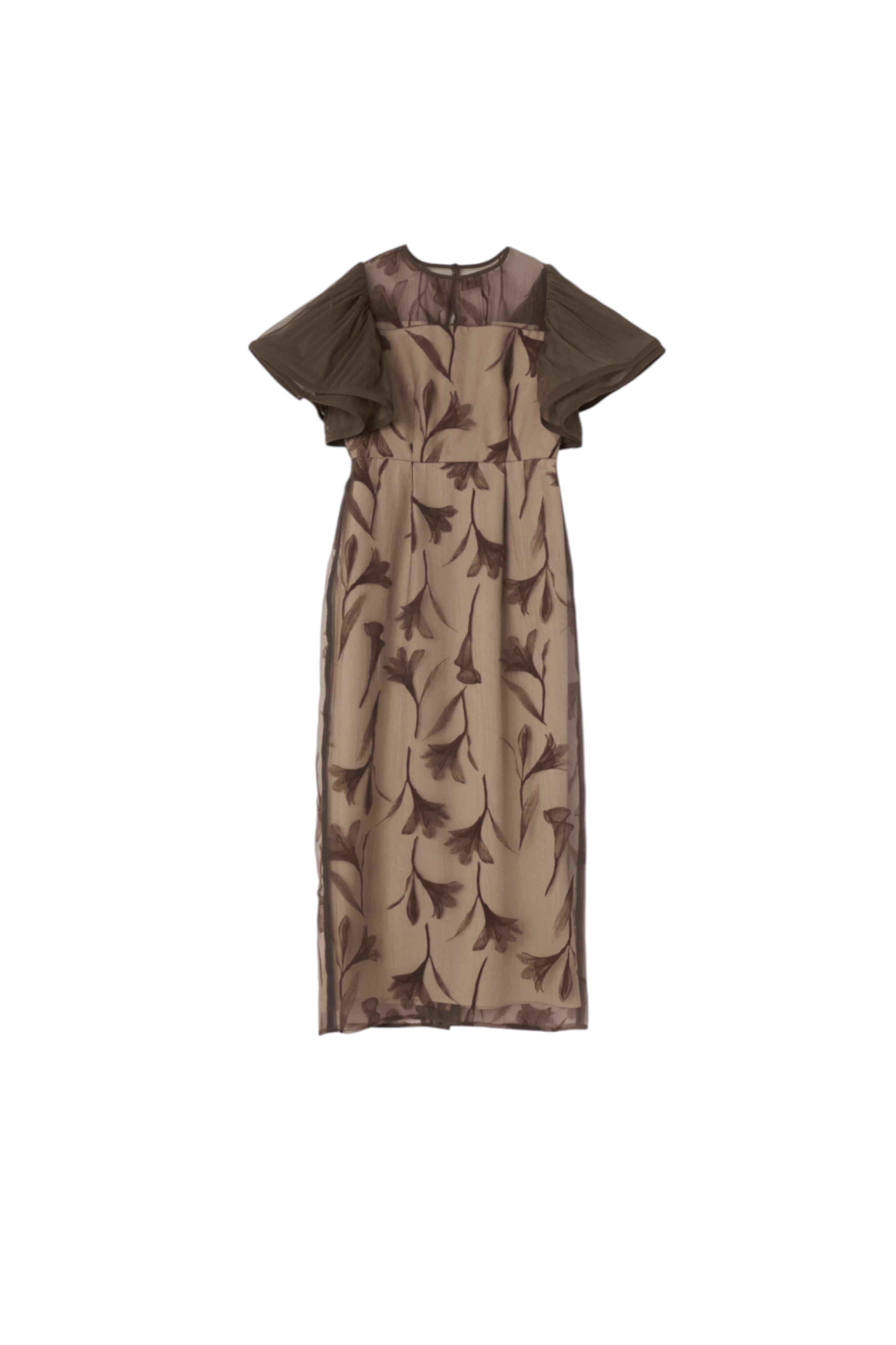 Circurar sleeve flower dress(9561-1) – ALTIERA