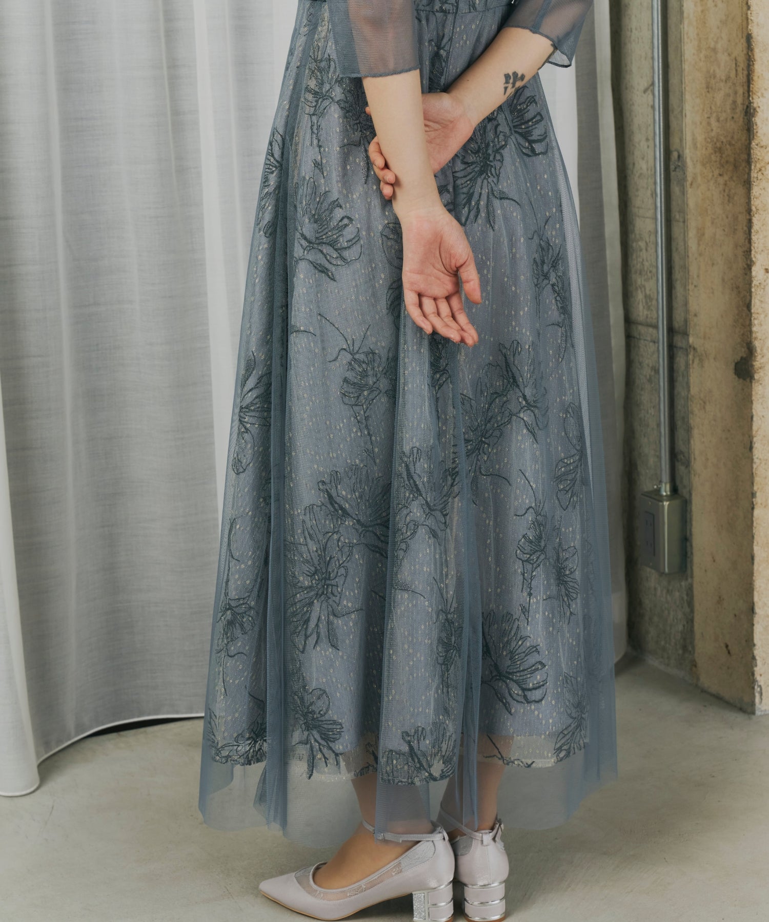 geometry flower lace dress(0402-145) – ALTIERA