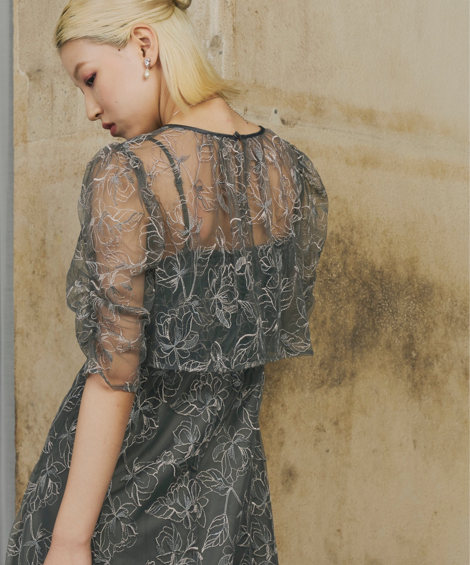 flower lace 2piece dress(0402-149) – ALTIERA