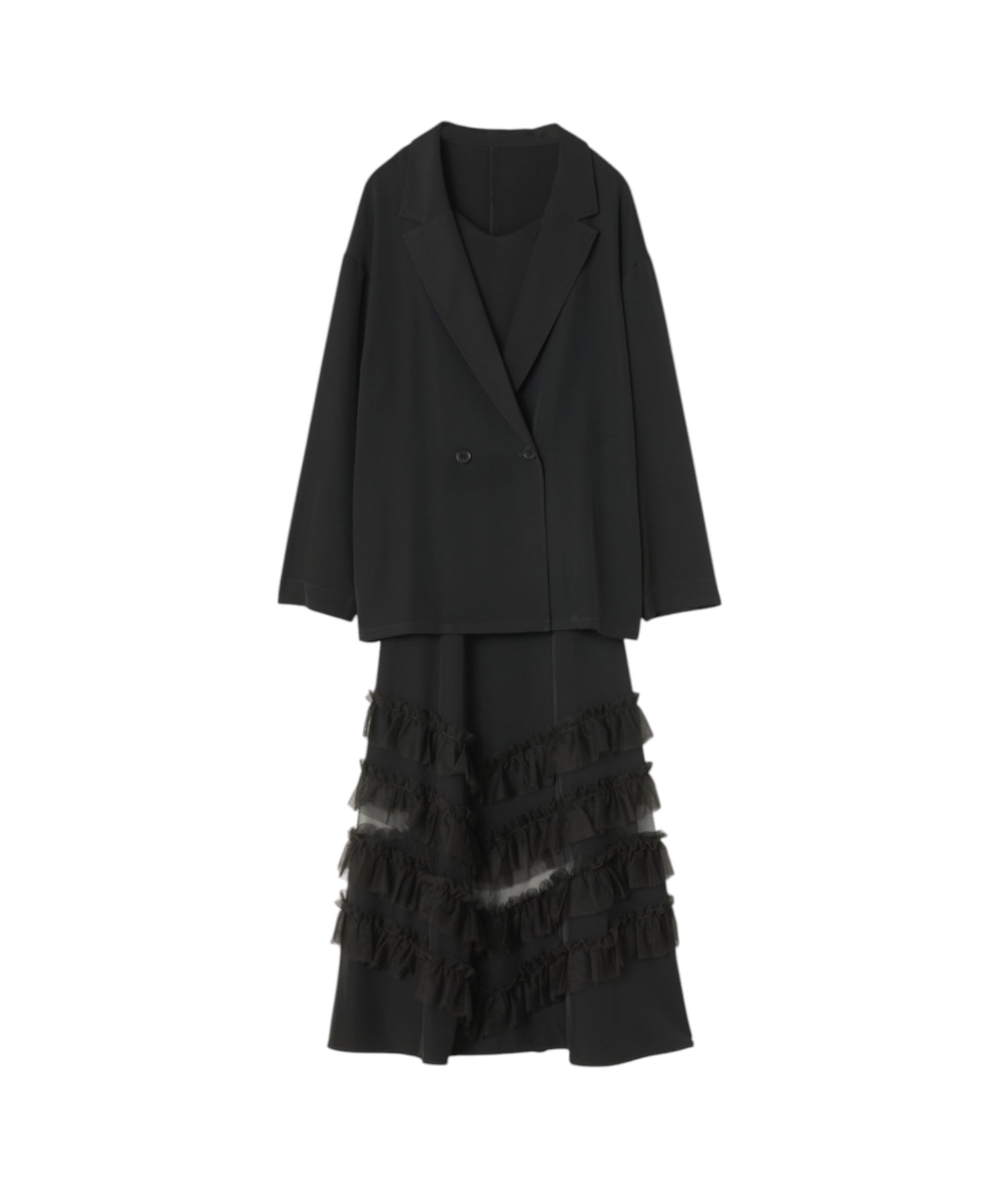 Transparent hem setup dress(934-1) – ALTIERA