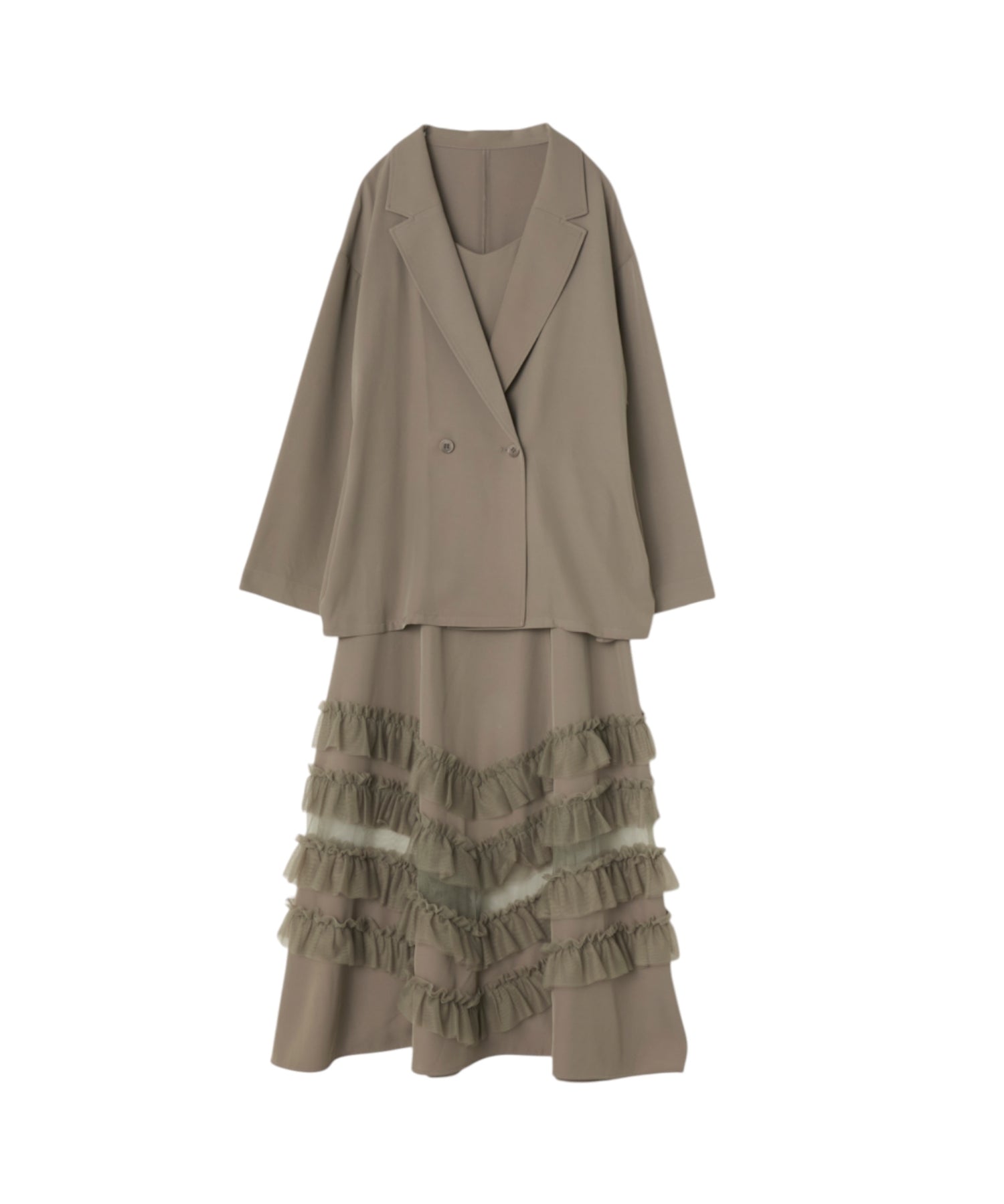 スーツ・フォーマル・ドレス Transparent hem setup dress Transparent hem setup dress(934-1) – ALTIERA