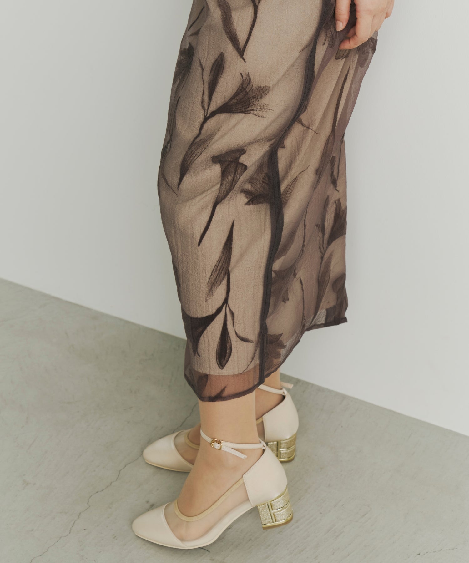 tulle chunky heel pumps(0400-709T) – ALTIERA