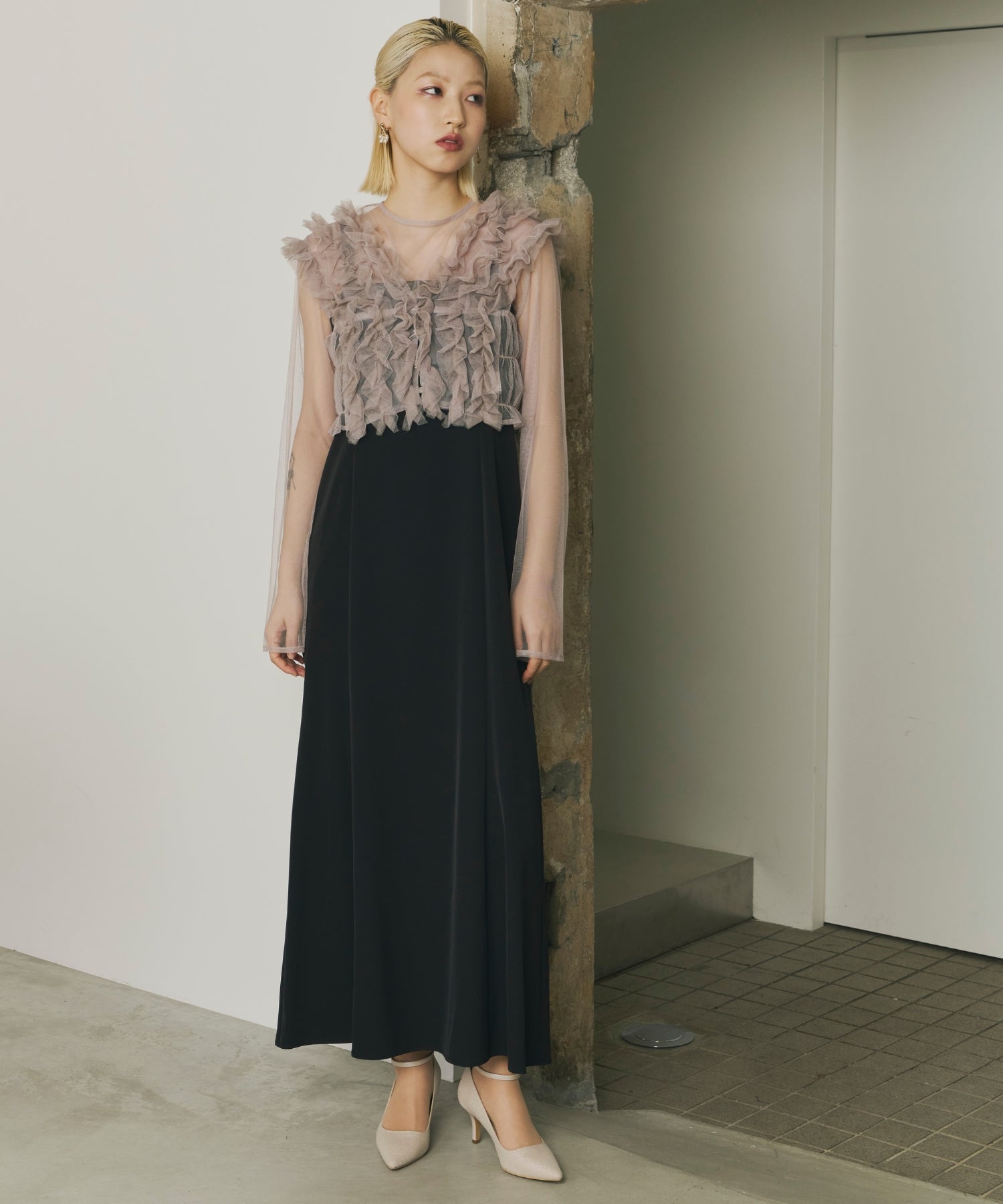 Many way frill dress (913-1) – ALTIERA