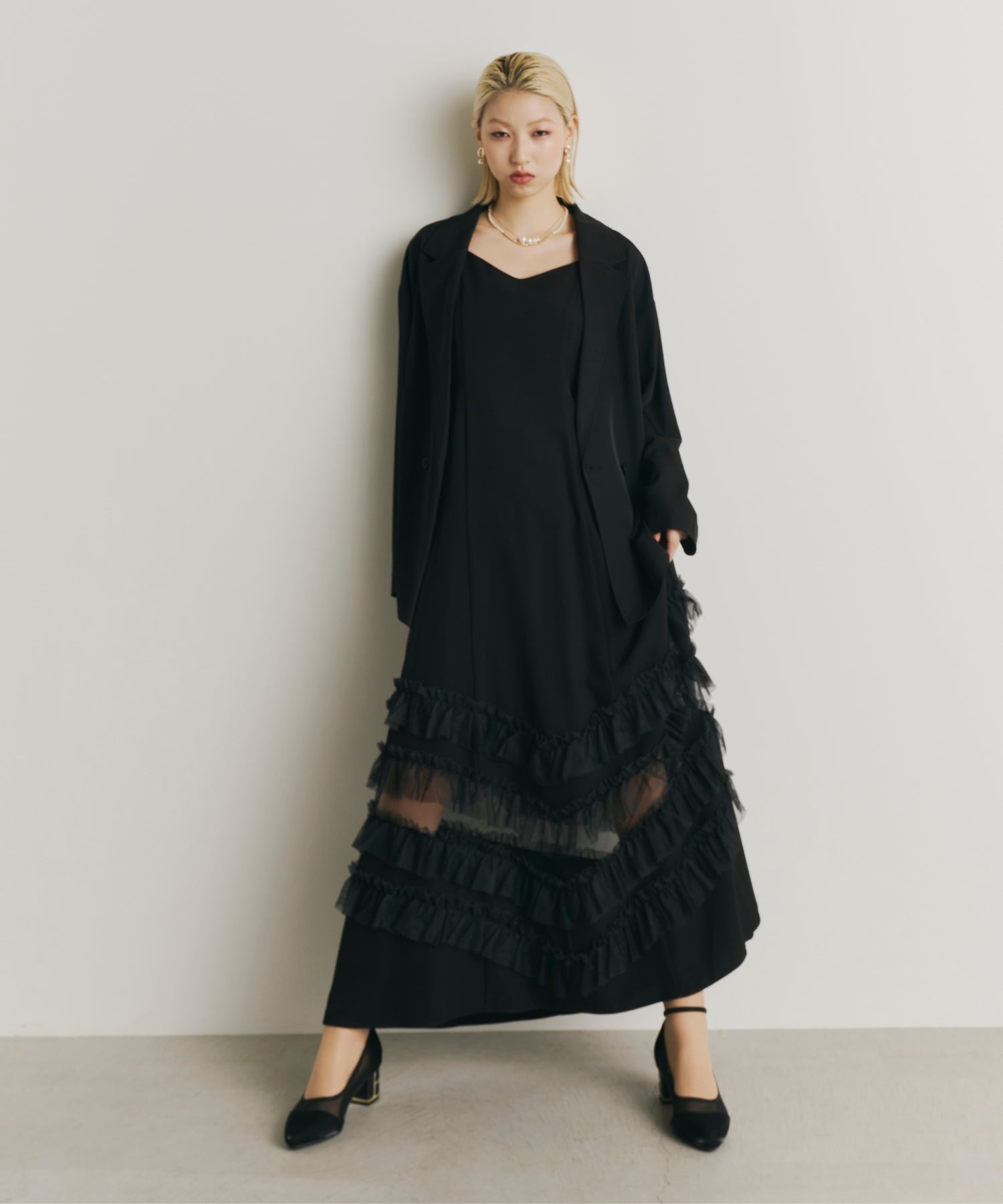 スーツ・フォーマル・ドレス et.UNIVER Transparent hem setup dress Transparent hem setup dress（ドレス）｜et.UNiVER（エト