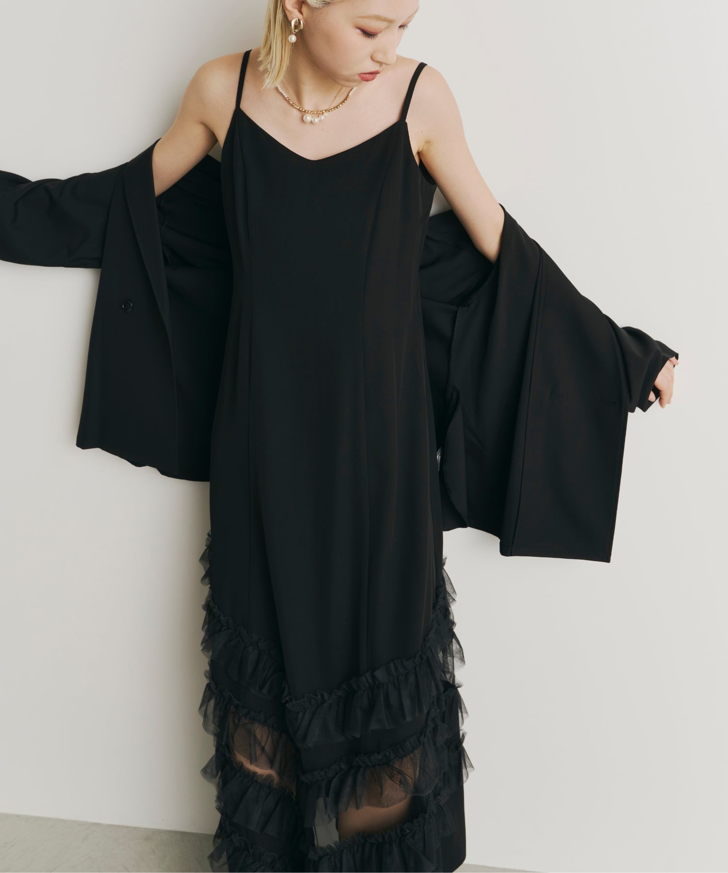 【にゃんこちゃん】Transparent hem setup dress Transparent hem setup dress – ALTIERA