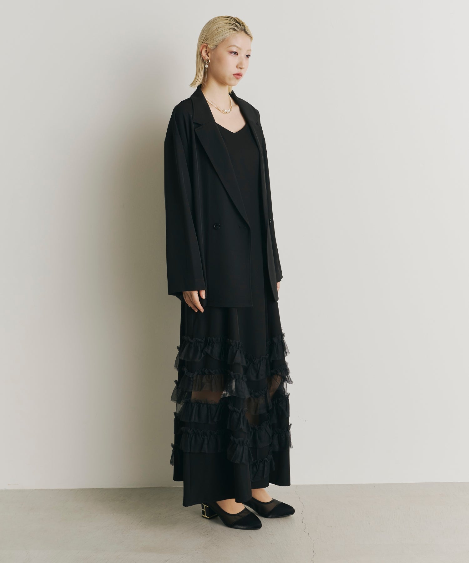 Transparent hem setup dress(934-1) – ALTIERA