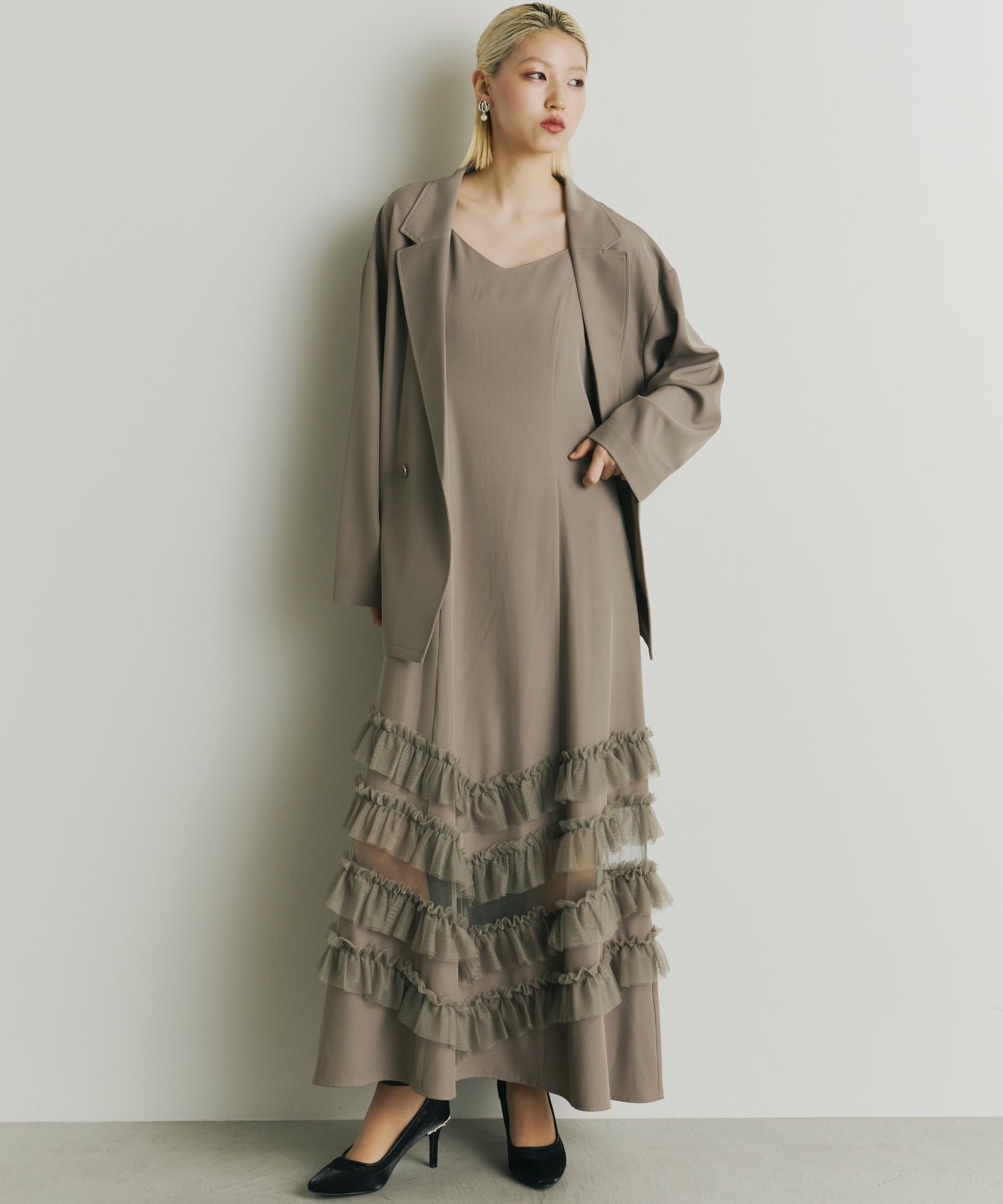 スーツ・フォーマル・ドレス et.UNIVER Transparent hem setup dress Transparent hem setup dress（ドレス）｜et.UNiVER（エト