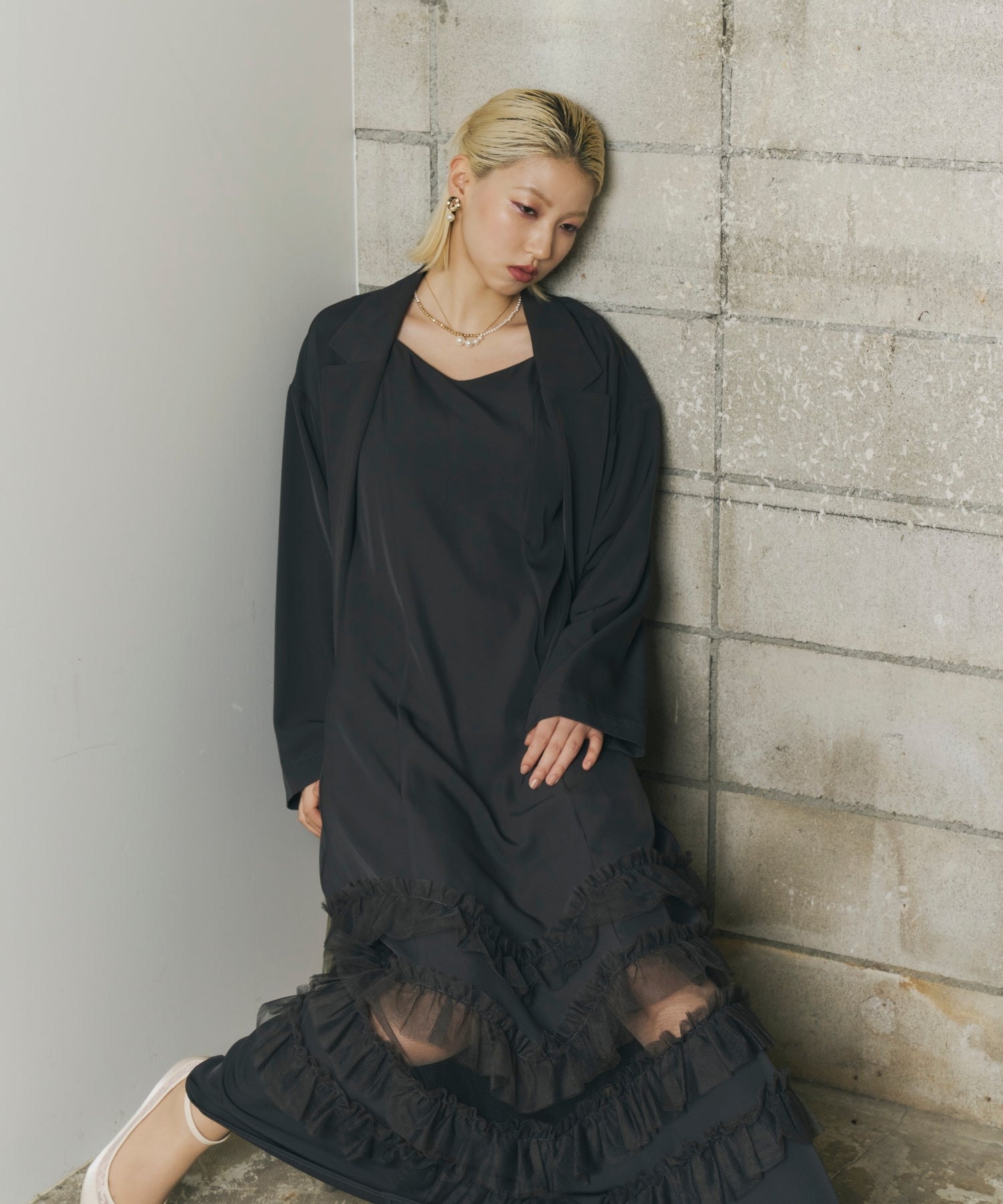 【et.UNiVER】Transparent hem setup dress et.UNIVER Transparent hem setup dress ※ - メルカリ