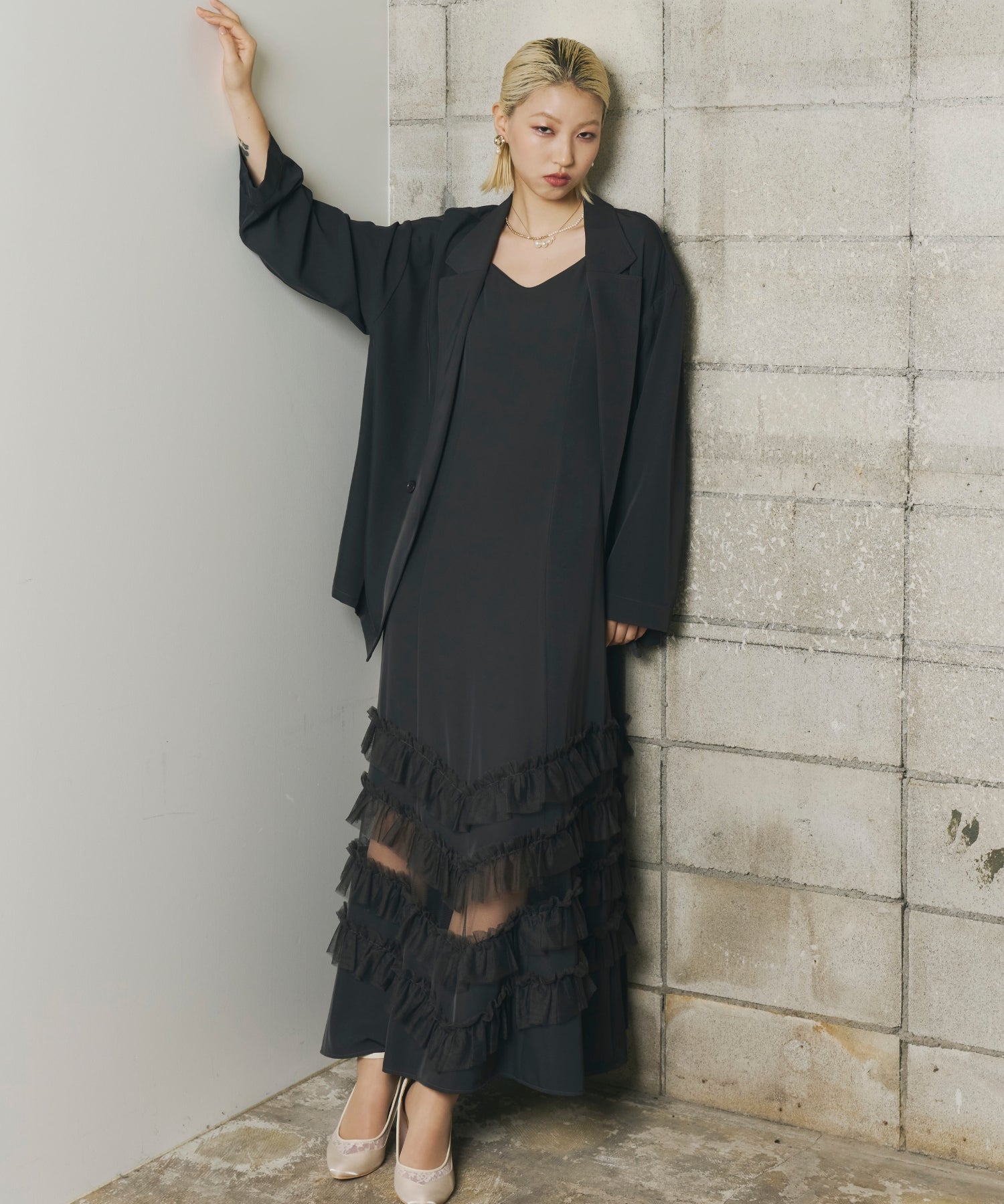 【et.UNiVER】Transparent hem setup dress et.UNIVER Transparent hem setup dress ※ - メルカリ