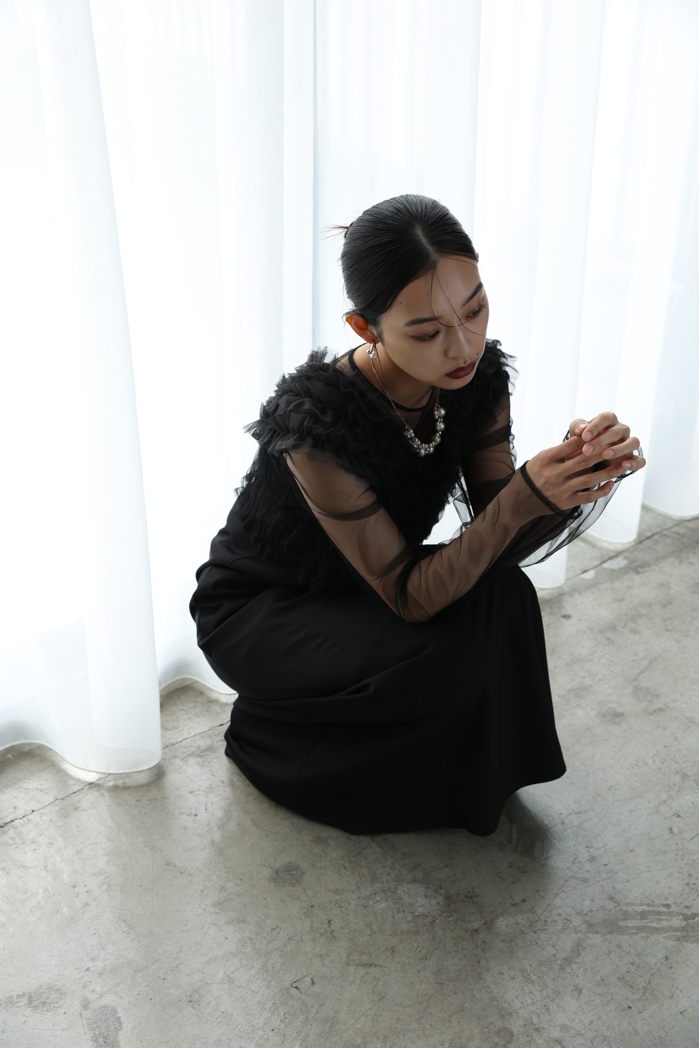 Many way frill dress (913-1)