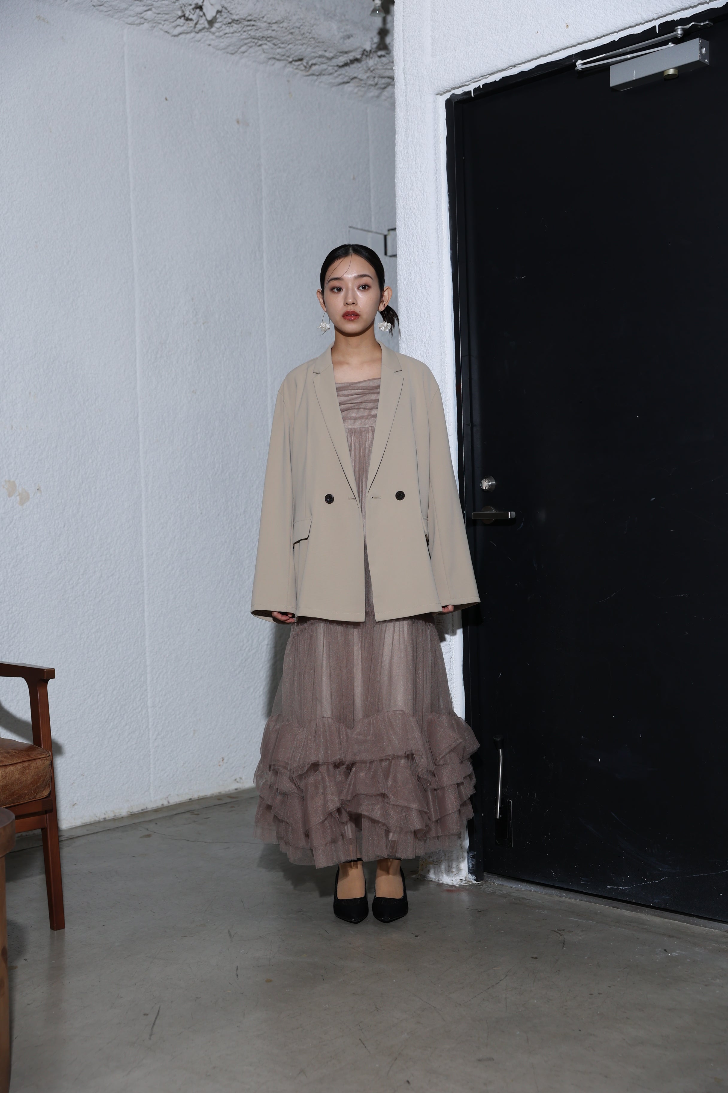 3/19(木)～販売スタート volume tulle jacket set dress   (2383‐50283)