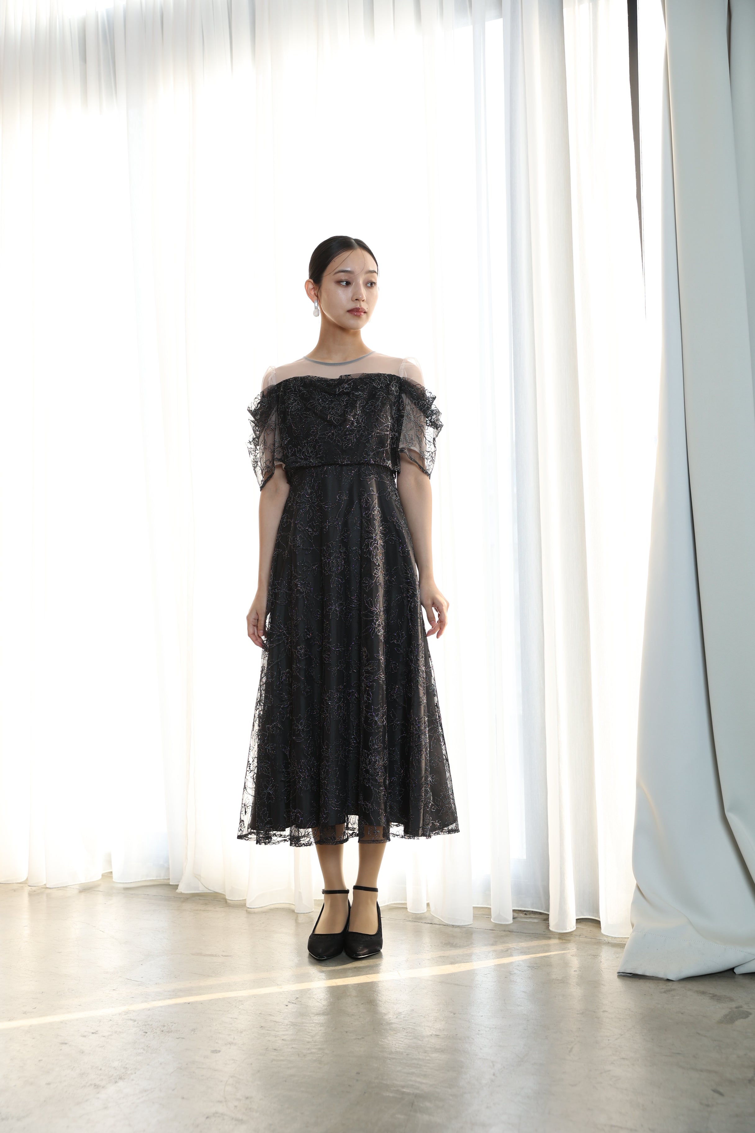 off shoulder lace dress (0402‐157) – ALTIERA