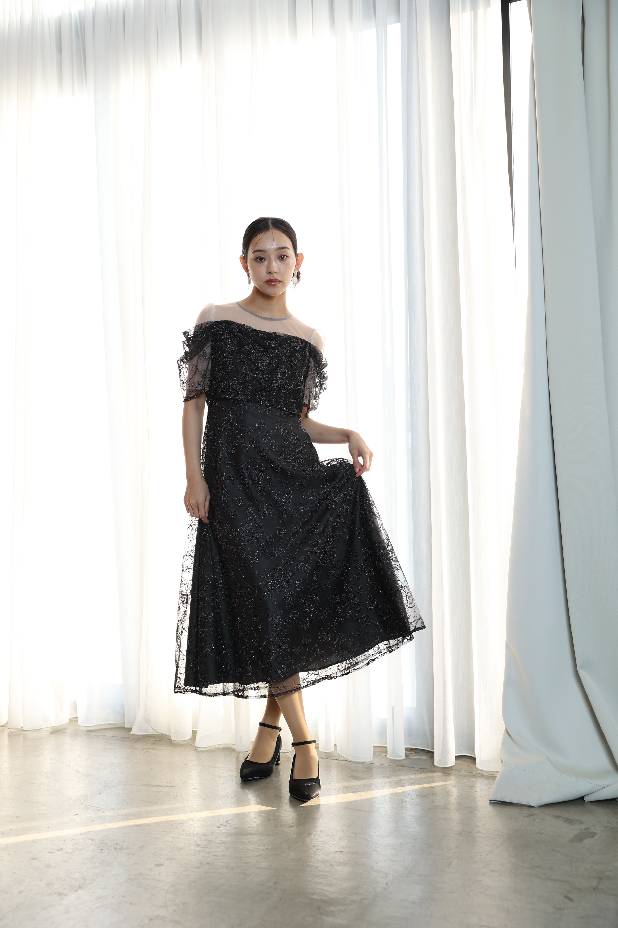 off shoulder lace dress (0402‐157) – ALTIERA