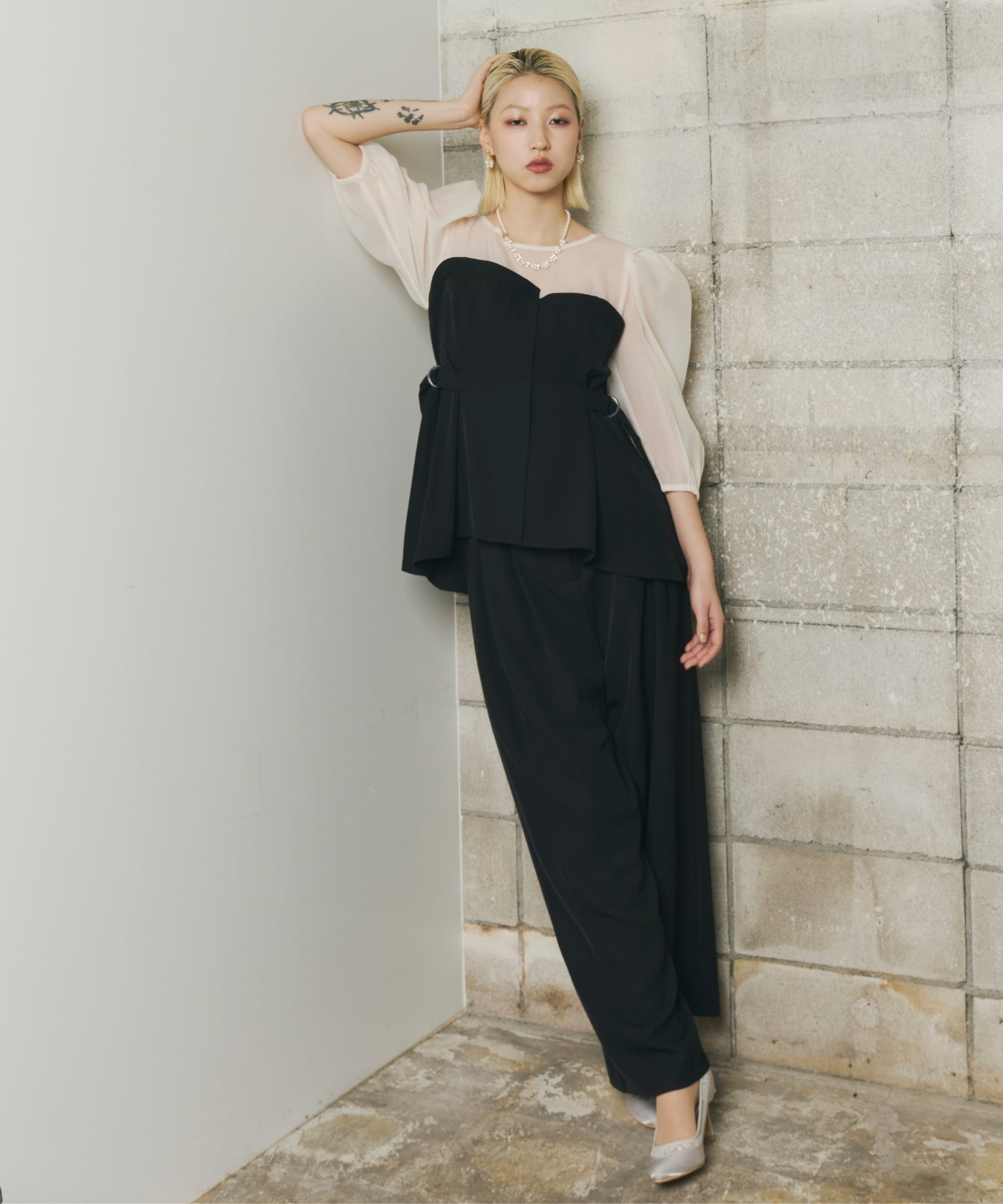 【et.UNiVER】separated pants combination et.UNiVER（エトユニベール）の「separated pants combination