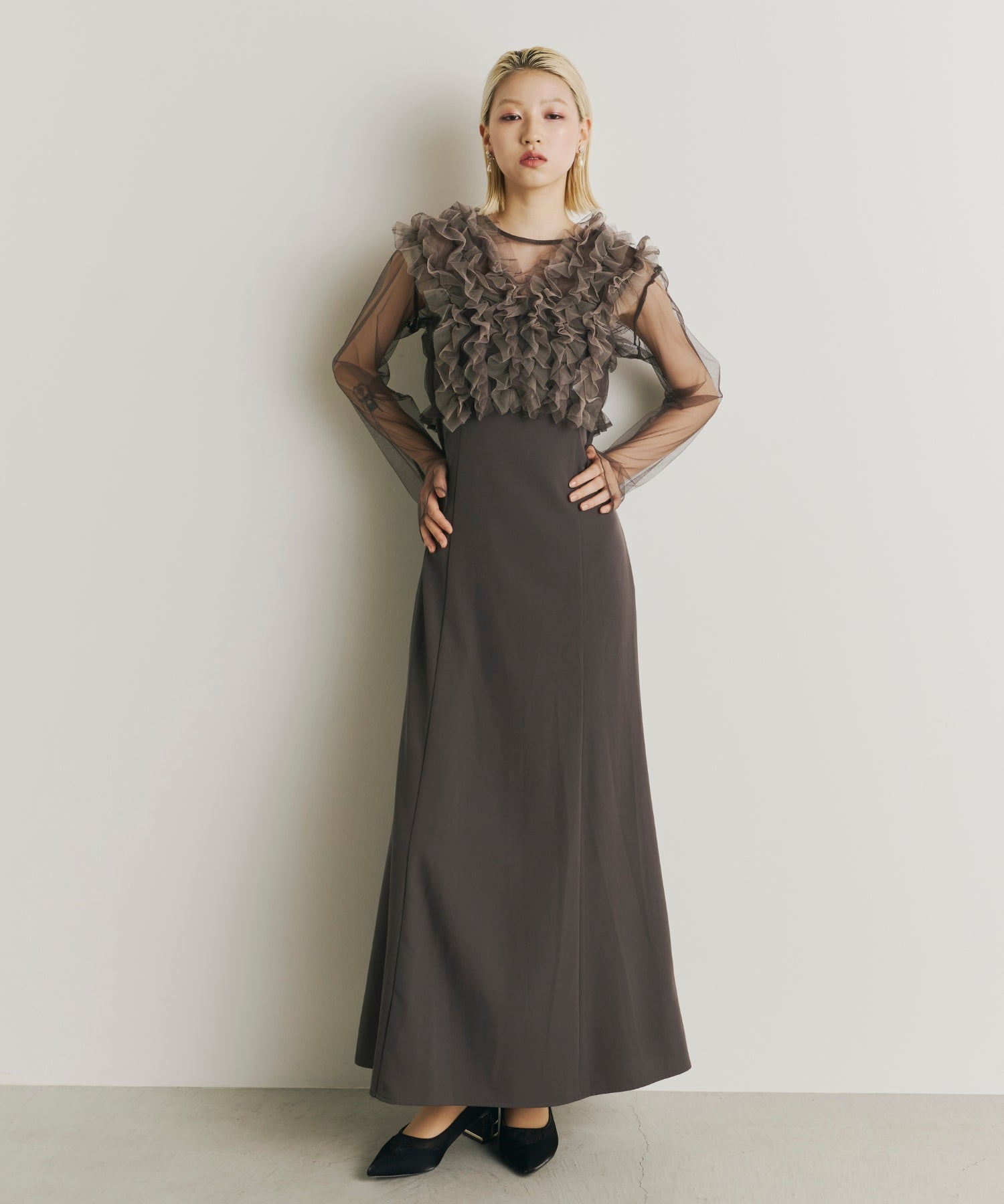 Many way frill dress