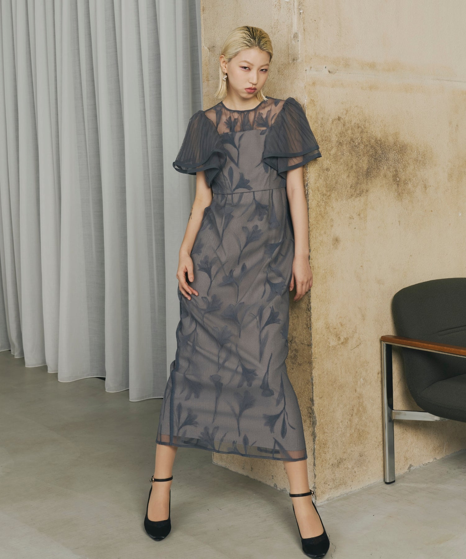 スーツ・フォーマル・ドレス Circurar sleeve flower dress Circurar sleeve flower dress（ドレス）｜LE'RURE（リルアー）の