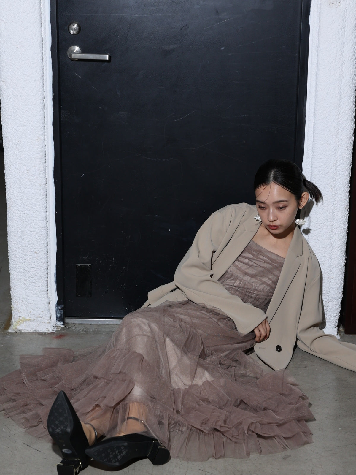 3/19(木)～販売スタート volume tulle jacket set dress   (2383‐50283)